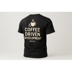 Koszulka męska Coffee Driven Development czarna