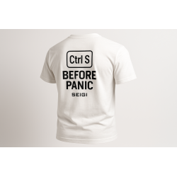 Koszulka męska Ctrl + S Before Panic biała