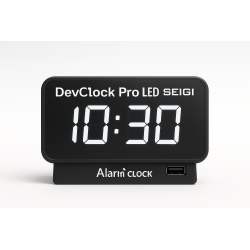 Zegar biurkowy DevClock Pro LED z budzikiem i USB