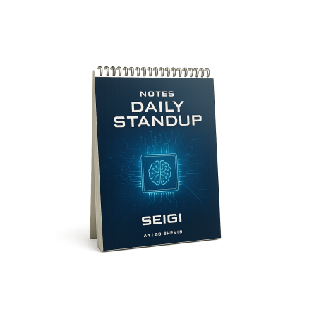 Notes Daily Standup – Pad do codziennych spotkań (A4, 50 kartek)