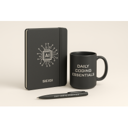 Zestaw Daily Coding Essentials — prezent dla programisty (notatnik, kubek, długopis)