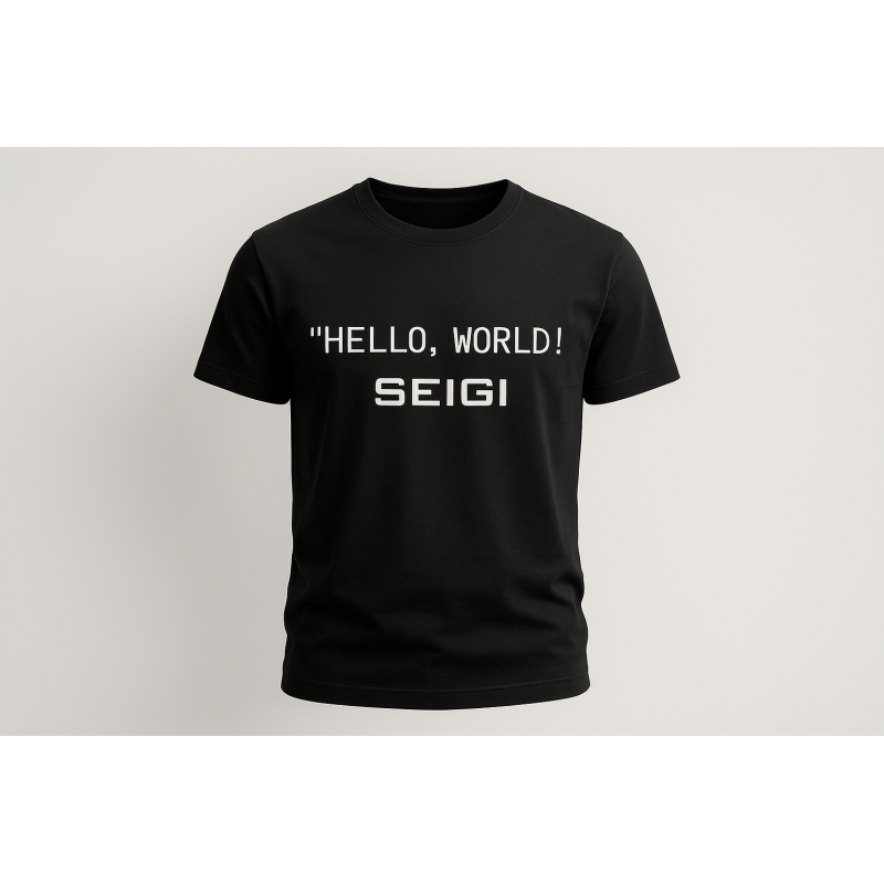 Koszulka męska Hello World czarna
