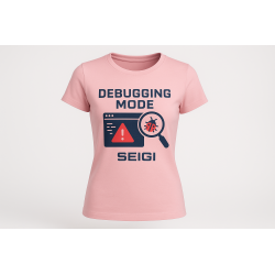 Koszulka damska Debugging Mode różowa