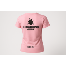Koszulka damska Debugging Mode różowa