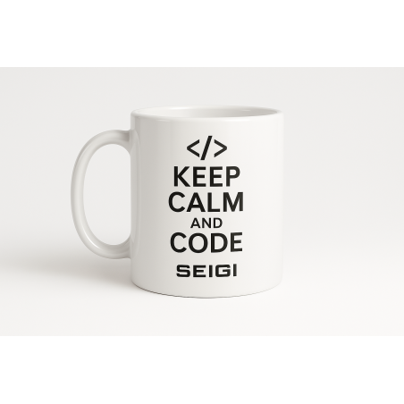 Kubek Keep Calm and Code biały