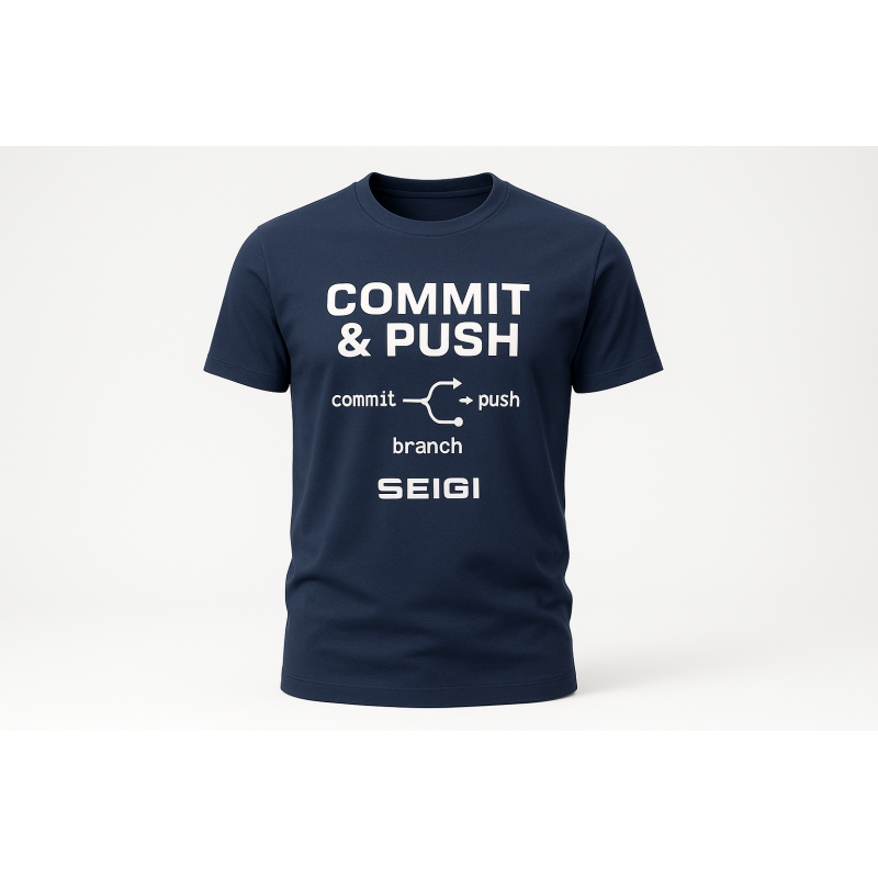 Koszulka męska Commit & Push granatowa