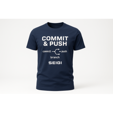 Koszulka męska Commit & Push granatowa