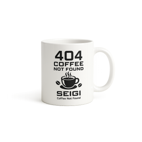 Kubek 404 Coffee Not Found biały