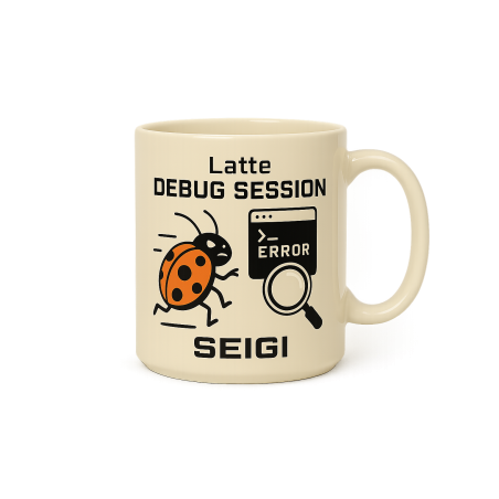 Kubek Latte Debug Session kremowy