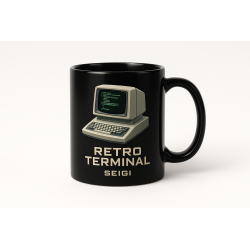 Kubek Retro Terminal czarny