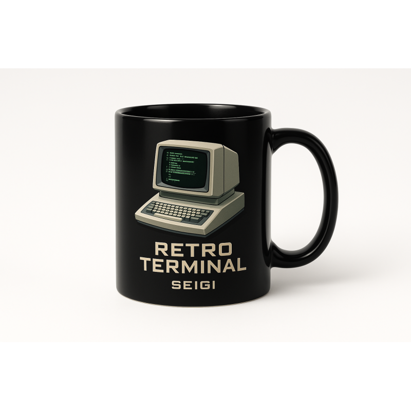 Kubek Retro Terminal czarny