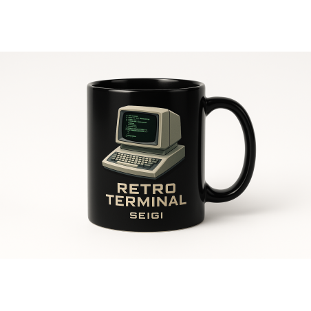 Kubek Retro Terminal czarny