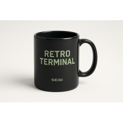 Kubek Retro Terminal czarny