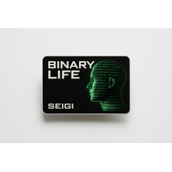 Naklejka Binary Life — winylowa 10 x 6 cm
