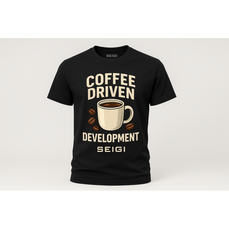 Koszulka męska Coffee Driven Development czarna